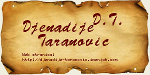 Đenadije Taranović vizit kartica
